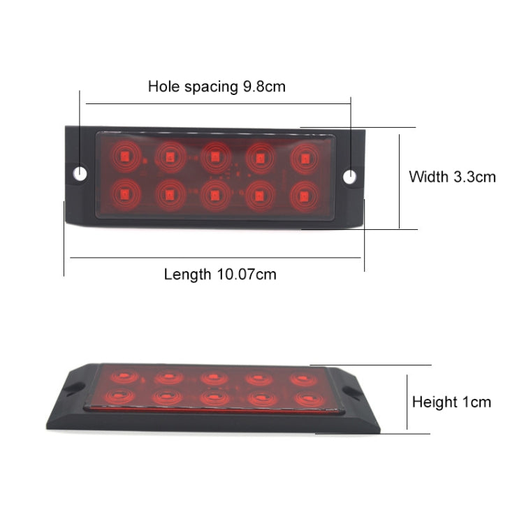 2pcs Car / Truck 10LEDs Side Marker Indicator Lights Bulb Lamp (Orange) - Clearance Lights by PMc TechLife | Online Shopping South Africa | PMc TechLife | Buy Now Pay Later Mobicred