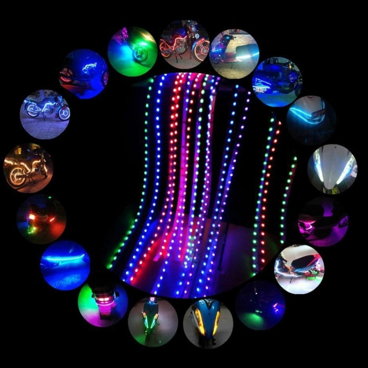 5 PCS Flow Style 45 LED 3528 SMD Waterproof Flexible Car Strip Light for Car Decoration, DC 12V, Length: 90cm(Green Light) - Decorative Lights by PMC TechLife | Online Shopping South Africa | PMC TechLife | Buy Now Pay Later Mobicred