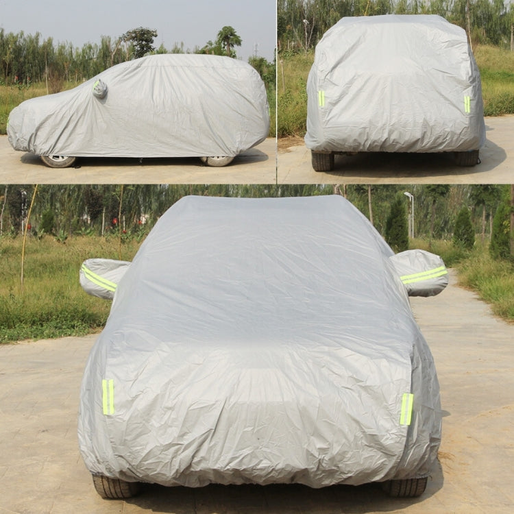 Oxford Cloth Anti-Dust Waterproof Sunproof Flame Retardant Breathable Indoor Outdoor Full Car Cover Sun UV Snow Dust Resistant Protection SUV Car Cover with Warning Strips, Fits Cars up to 5.1m(199 inch) in Length - PE Material by PMC TechLife | Online Shopping South Africa | PMC TechLife | Buy Now Pay Later Mobicred