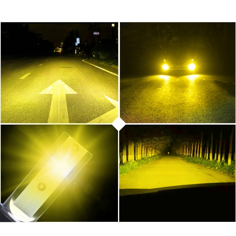 2 PCS H3 18W 1800 LM 3000K IP68 Canbus Constant Current Car LED Headlight with 2 COB Lamps, DC 9-36V(Gold Light) - LED Headlamps by PMC TechLife | Online Shopping South Africa | PMC TechLife | Buy Now Pay Later Mobicred