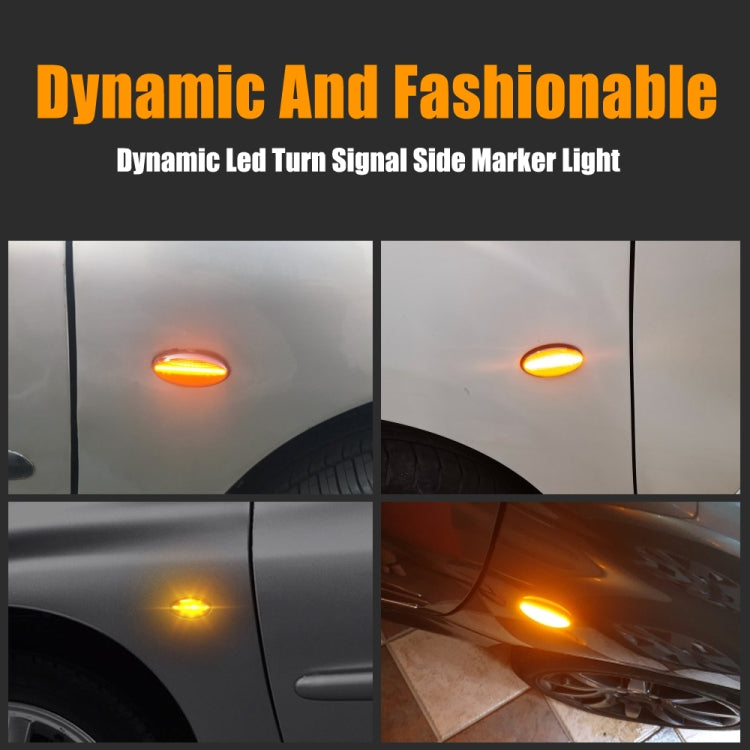 2pcs For Peugeot 1007 Car Dynamic LED Fender Side Light 817300H010 (Transparent Black) - Arrow Turn Lights by PMC TechLife | Online Shopping South Africa | PMC TechLife | Buy Now Pay Later Mobicred