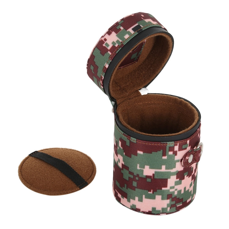 Camouflage Color Small Lens Case Zippered Cloth Pouch Box for DSLR Camera Lens, Size: 11x8x8cm (Brown) - free shipping - PMC TechLife - Order now!