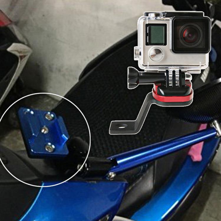 Motorcycle Rearview Mirror CNC Aluminum Alloy Stent Fixed Bracket Holder forGoPro Hero12 Black / Hero11 /10 /9 /8 /7 /6 /5, Insta360 Ace / Ace Pro, DJI Osmo Action 4 and Other Action Cameras(Silver) - Bicycle Handlebar Mount by PMC TechLife | Online Shopping South Africa | PMC TechLife | Buy Now Pay Later Mobicred