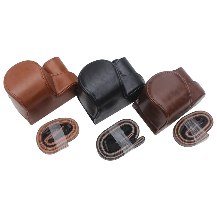 Full Body Camera PU Leather Case Bag for Sony ZV-E10(Coffee) - free shipping - PMC TechLife - Order now!