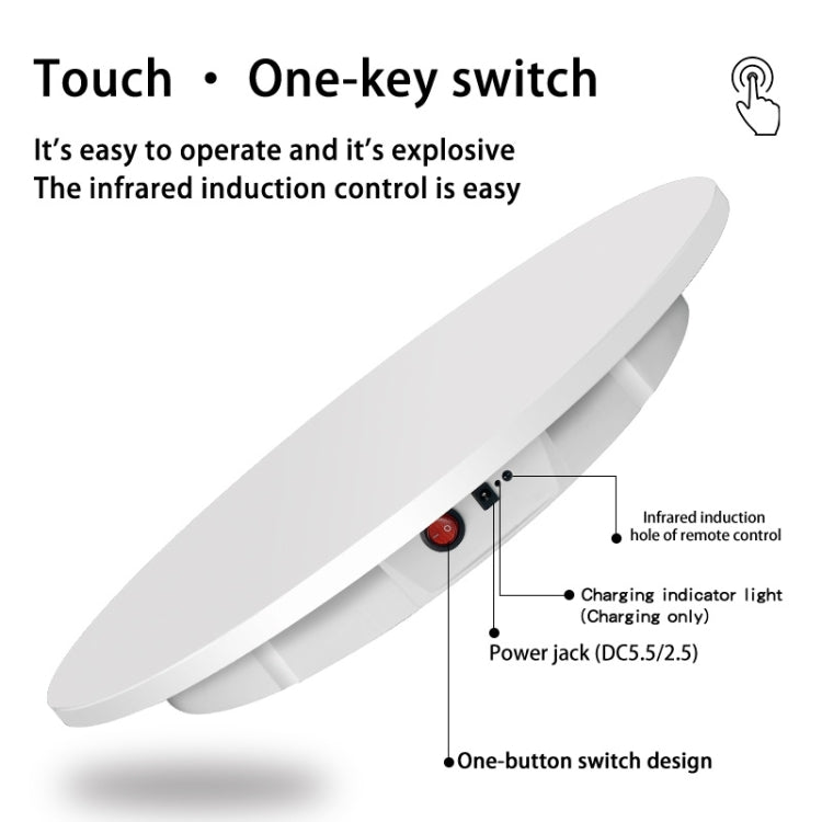 60cm Electric Rotating Display Stand Props Turntable, Load: 100kg, Plug-in Power, AU Plug(White) - by PMC TechLife | Online Shopping South Africa | PMC TechLife | Buy Now Pay Later Mobicred