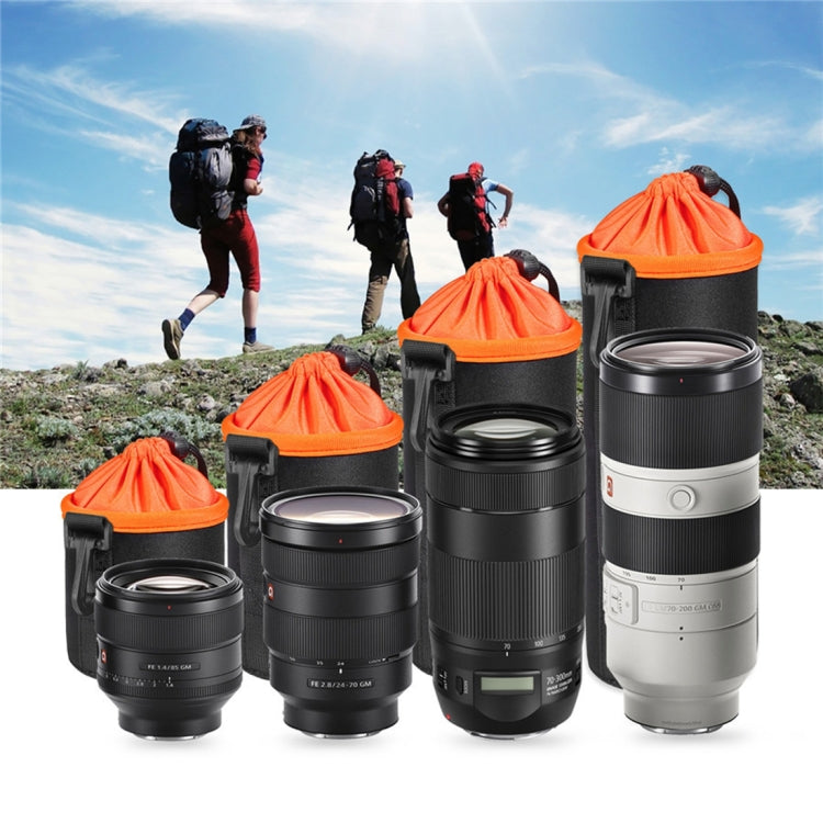 4 in 1 SLR Camera Lens Bag Micro Single Lens Bag Lens Inner Bile Bag Waterproof Protective Case Plus Velvet Thickening (Orange) - free shipping - PMC TechLife - Order now!