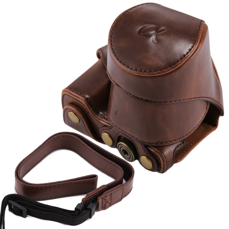 Full Body Camera PU Leather Case Bag with Strap for Sony NEX 5N / 5R / 5T (16-50mm / 18-55mm Lens)(Coffee) - free shipping - PMC TechLife - Order now!