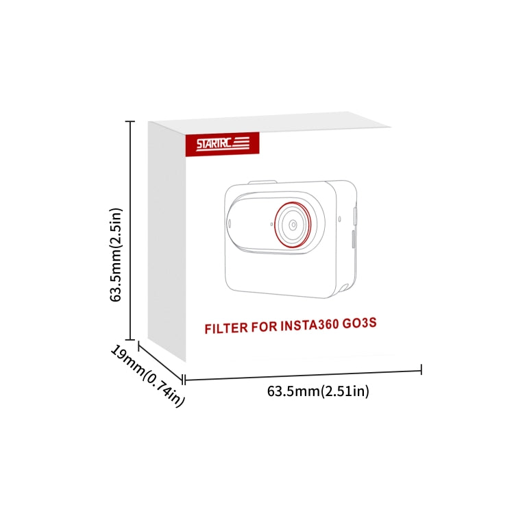 For Insta360 GO 3S STARTRC 4 in 1 ND8 ND16 ND32 ND64 Camera Lens Filter (Black Red) - free shipping - PMC TechLife - Order now!