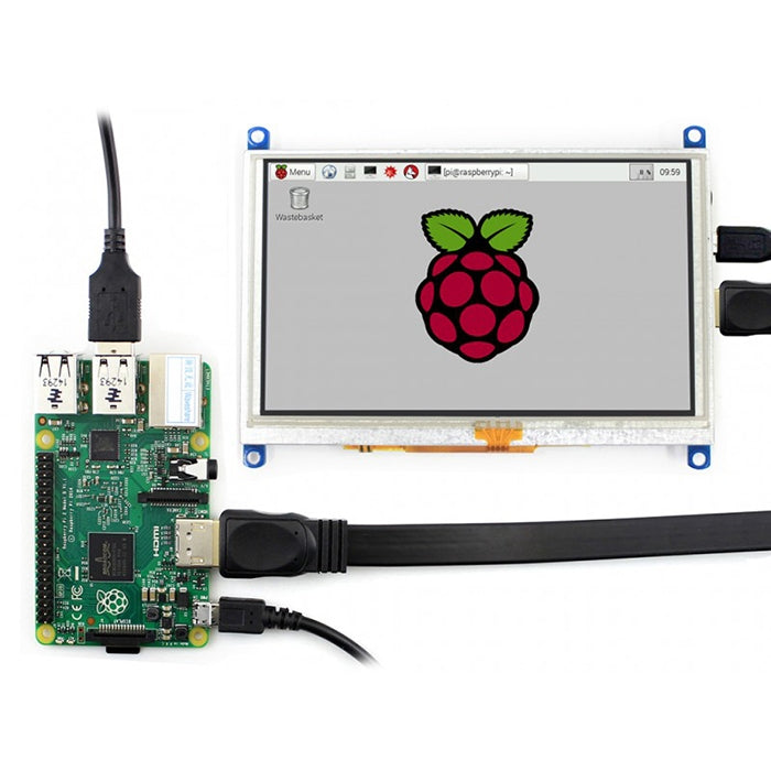 WAVESHARE 5 Inch HDMI LCD (G) 800x480 Touch Screen for Raspberry Pi Supports Various Systems - LCD & LED Display Module by PMC Jewellery | Online Shopping South Africa | PMC Jewellery | Buy Now Pay Later Mobicred