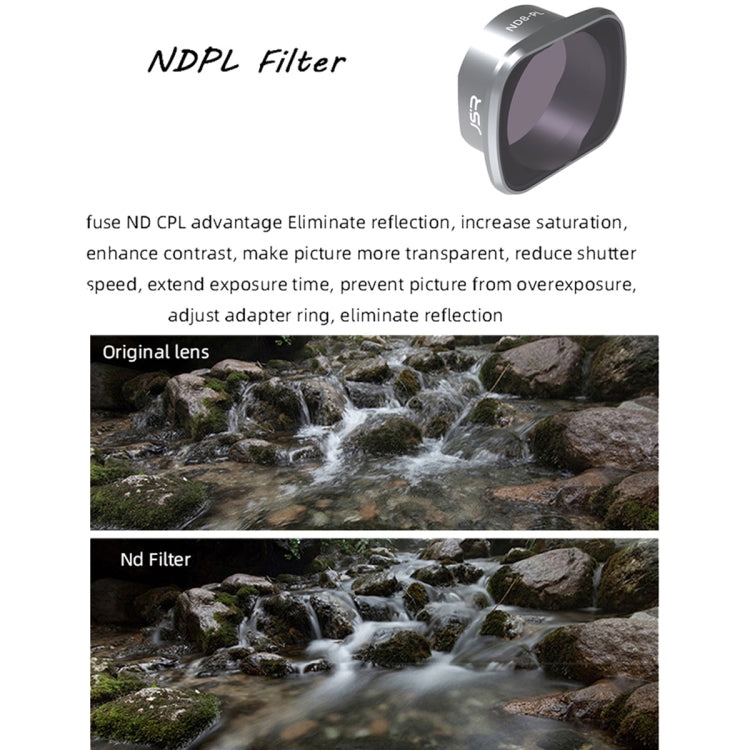 JSR KS 4 in 1 ND8PL+ND16PL+ND32PL+ND64PL Lens Filter for DJI FPV, Aluminum Alloy Frame - free shipping - PMC TechLife - Order now!