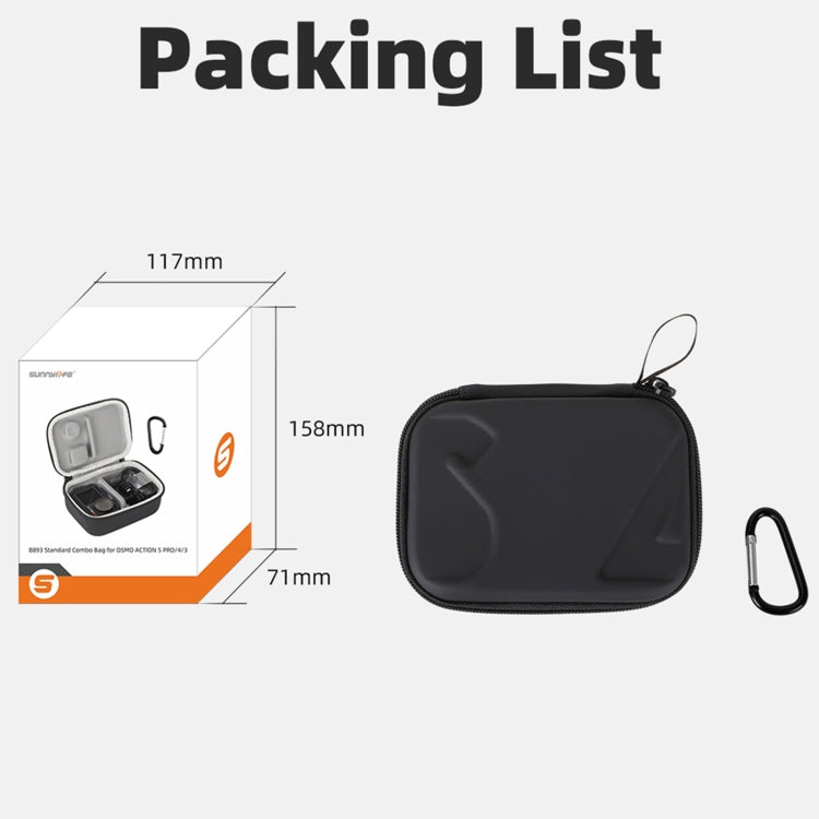 For DJI Osmo Action 5 Pro / 4 / 3 Sunnylife Portable Carrying Case Mini Standard Combo Bag (Orange) - free shipping - PMC TechLife - Order now!