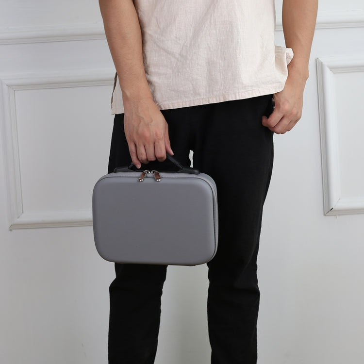 Diamond Texture Shockproof PU Portable Safety Protective Box Storage Bag for DJI Osmo Mobile 4(Grey) - by PMC TechLife | Online Shopping South Africa | PMC TechLife | Buy Now Pay Later Mobicred