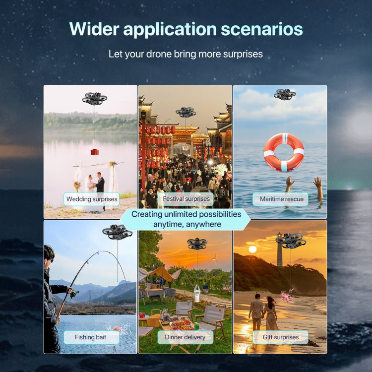 For DJI Avata 2 STARTRC Air-Dropping System Thrower Parabolic (Dark Gray) - free shipping - PMC TechLife - Order now!