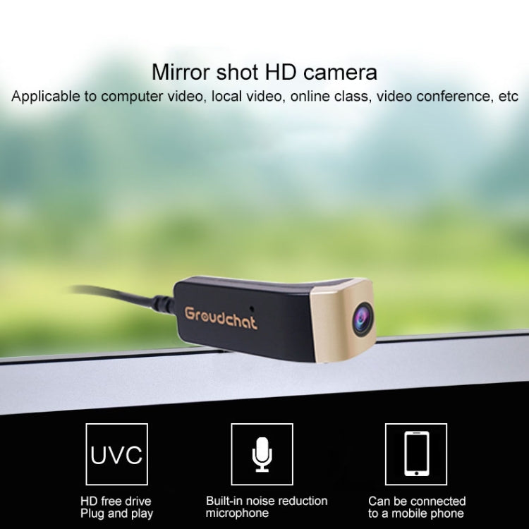Groudchat JP1DV1 1080P HD Smart Camera Mobile Phone USB Live Camera for Glasses Legs, Built-in Sound-absorbing and Noise-reducing Microphone(Gold Black) - HD Camera by PMC TechLife | Online Shopping South Africa | PMC TechLife | Buy Now Pay Later Mobicred