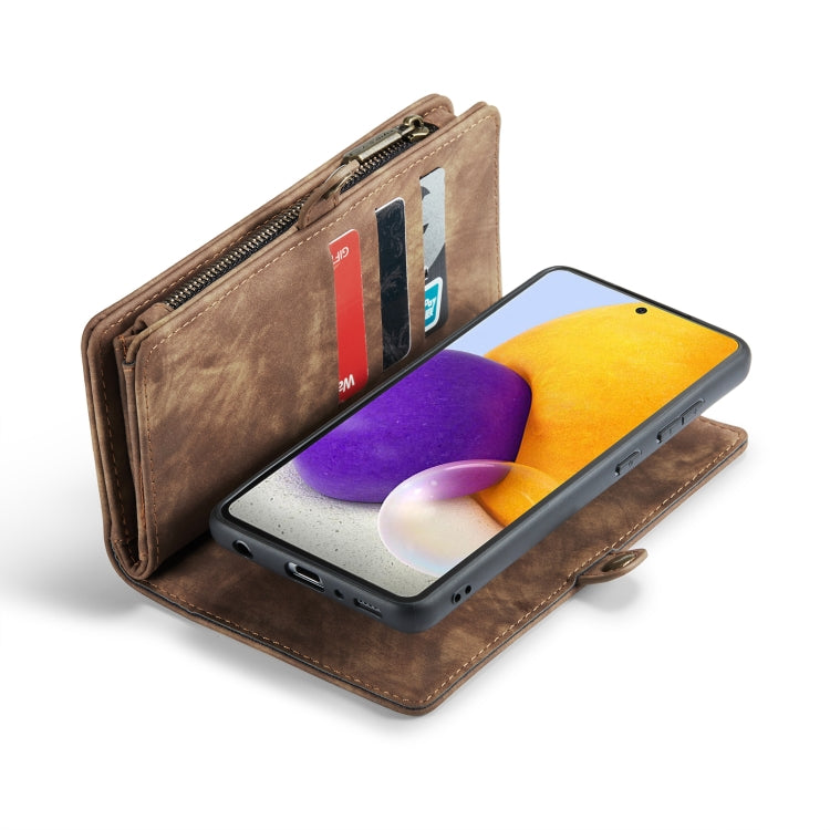 CaseFor Samsung Galaxy A70 CaseMe-008 Detachable Multifunctional Flip Leather Phone Case(Brown) - free shipping - PMC Jewellery - Order now!