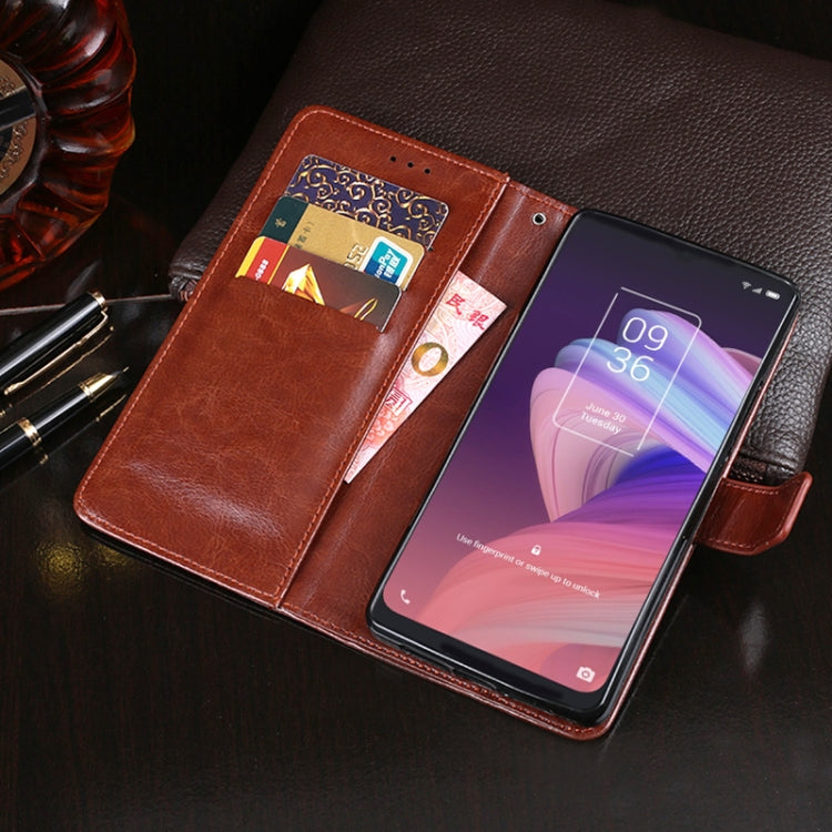 For TCL 10 SE idewei Crazy Horse Texture Horizontal Flip Leather Case with Holder & Card Slots & Wallet(Red) - free shipping - PMC Jewellery - Order now!