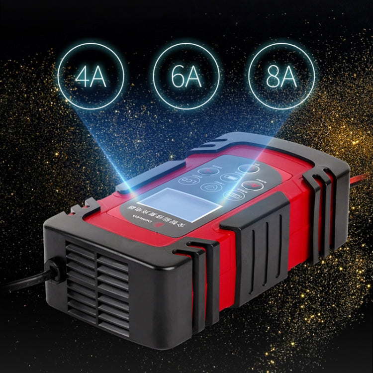 DEMUDA DC-80 Car Battery Charger 12V/24V Intelligent Pulse Repair Type Lead-acid Battery, Plug Type:EU Plug(Red) - Battery Charger by PMC TechLife | Online Shopping South Africa | PMC TechLife | Buy Now Pay Later Mobicred