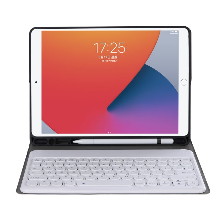 YA098B Detachable Lambskin Texture Round Keycap Bluetooth Keyboard Leather Tablet Case with Pen Slot & Stand For iPad Air 5 / 4 10.9 inch 2020 / Pro 11 inch 2020 / 2018(Rose Gold) - free shipping - PMC TechLife - Order now!