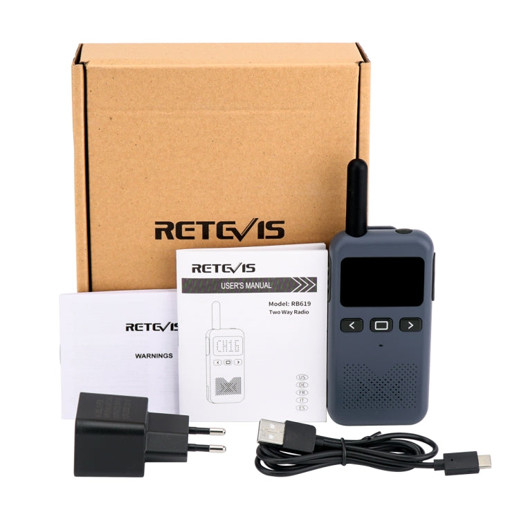 RETEVIS RB619 PMR446 16CHS License-free Two Way Radio Handheld Walkie Talkie, EU Plug(Navy Blue) - free shipping - PMC Jewellery - Order now!