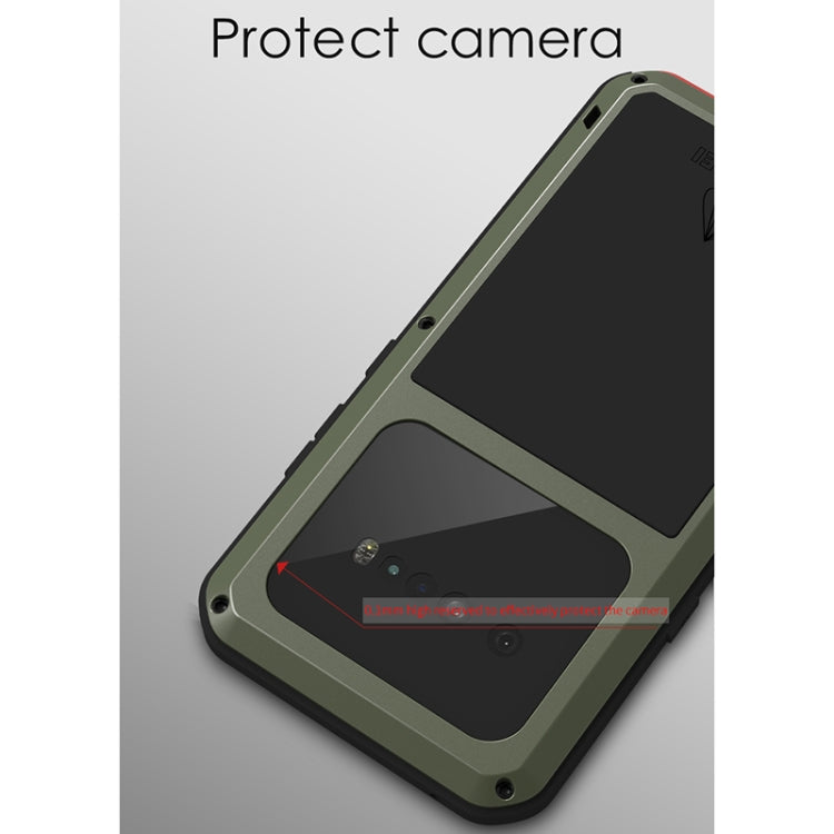 For LG V60 ThinQ 5G LOVE MEI Metal Shockproof Waterproof Dustproof Protective Case with Glass(Silver) - LG Cases by LOVE MEI | Online Shopping South Africa | PMC TechLife | Buy Now Pay Later Mobicred