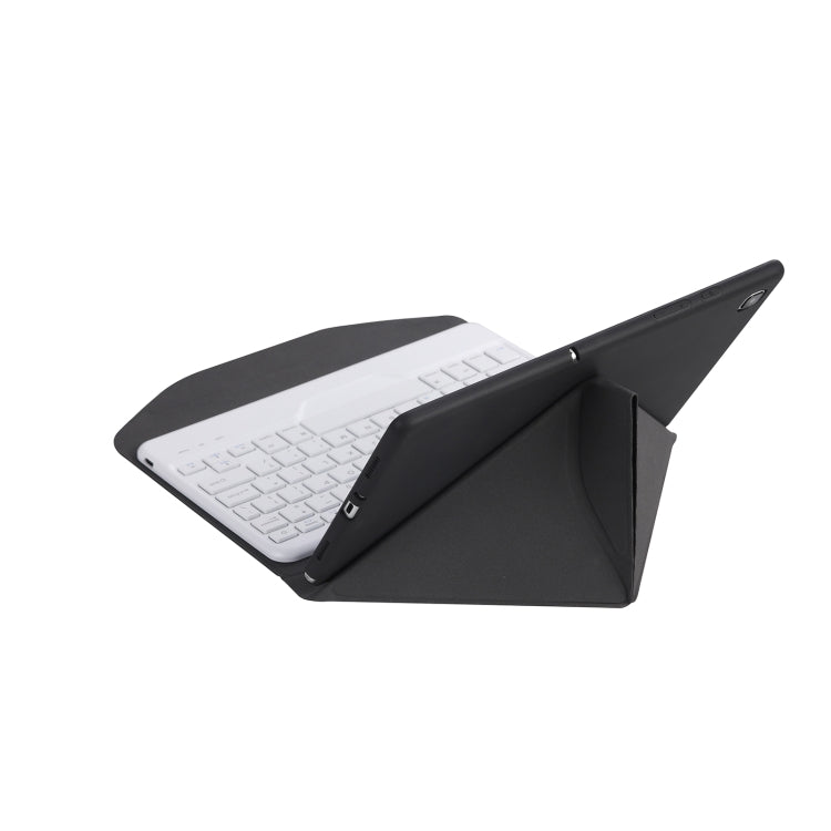 BM12 Diamond Texture Detachable Bluetooth Keyboard Leather Tablet Case with Pen Slot & Triangular Back Support For Lenovo Pad Plus 11 inch TB-J607F / Tab P11 11 inch TB-J606F(Black White) - free shipping - PMC TechLife - Order now!