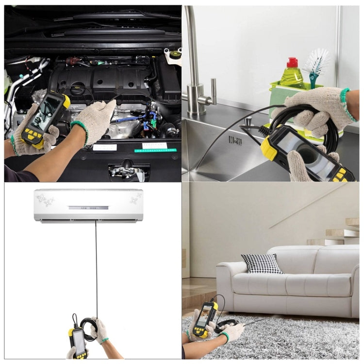 Y19 8mm Single Lens Hand-held Hard-wire Endoscope with 4.3-inch IPS Color LCD Screen, Cable Length:5m(Yellow) - by PMC Jewellery | Online Shopping South Africa | PMC Jewellery | Buy Now Pay Later Mobicred