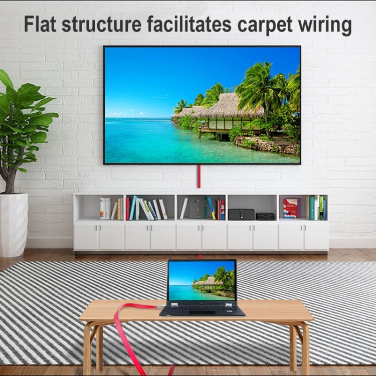 ULT-unite 4K Ultra HD Gold-plated HDMI to HDMI Flat Cable, Cable Length:18m(Red) - free shipping - PMC Jewellery - Order now!