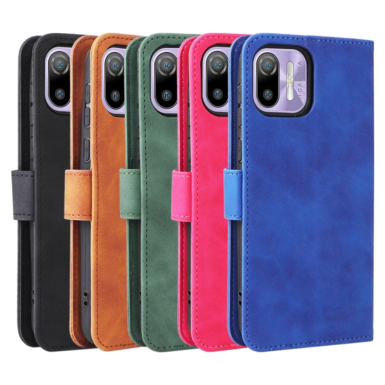 For Ulefone Note 6 Skin Feel Magnetic Flip Leather Phone Case(Brown) - Ulefone Cases by PMC Jewellery | Online Shopping South Africa | PMC Jewellery | Buy Now Pay Later Mobicred