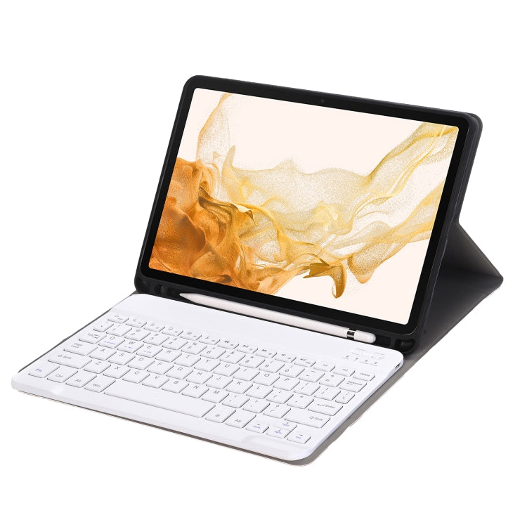 A870B Bluetooth Keyboard Leather Case with Holder & TPU Pen Slot For Samsung Galaxy Tab S8 11 inch SM-X700 / SM-X706(Rose Gold) - free shipping - PMC TechLife - Order now!