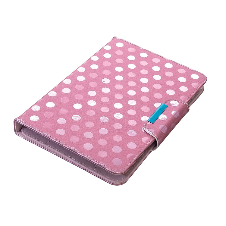 For 10 inch Universal Tablet Solid Color Wave Point Horizontal Flip Leather Case , with Holder(Rose Gold) - 10 - 11 inch by PMC TechLife | Online Shopping South Africa | PMC TechLife | Buy Now Pay Later Mobicred