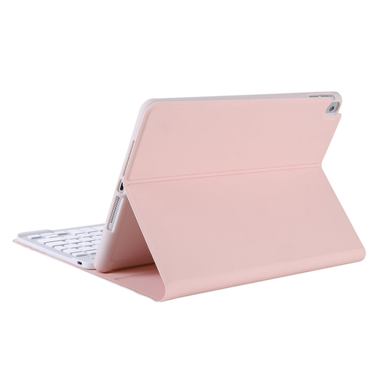 T098B Candy Color Skin Feel Texture Bluetooth Keyboard Leather Case with Pen Holder For iPad Air 11 2024 / 2025 / Air 4 10.9 2020 / Air 5 10.9 2022 (Pink) - For iPad Air by PMC TechLife | Online Shopping South Africa | PMC TechLife | Buy Now Pay Later Mobicred