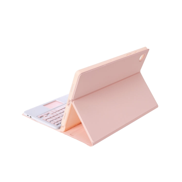 A610B-A Candy Color Bluetooth Keyboard Leather Case with Pen Slot & Touchpad For Samsung Galaxy Tab S6 Lite 10.4 inch SM-P610 / SM-P615(Pink) - Samsung Keyboard by PMC TechLife | Online Shopping South Africa | PMC TechLife