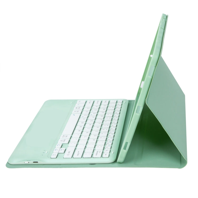 T800B Pen Slot Detachable Bluetooth Keyboard Leather Tablet Case For Samsung Galaxy Tab S8+/S7+/S7 FE(Mint Green) - Samsung Keyboard by PMC TechLife | Online Shopping South Africa | PMC TechLife