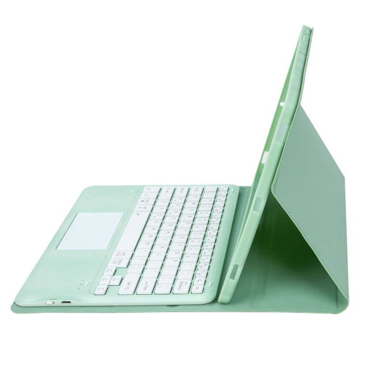 T800B-A Touch Pad Detachable Bluetooth Keyboard Leather Tablet Case For Samsung Galaxy Tab S8+/S7+/S7 FE(Mint Green) - Samsung Keyboard by PMC TechLife | Online Shopping South Africa | PMC TechLife