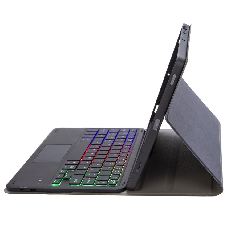 A102B-AS Lambskin Pen Slot Touch Pad Backlight Bluetooth Keyboard Leather Tablet Case For iPad 10.2 2021&2020&2019/Air 2019/Pro 10.5(Blue) - For iPad Pro by PMC TechLife | Online Shopping South Africa | PMC TechLife
