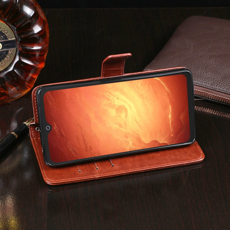 For Blackview BV9800 Pro idewei Crazy Horse Texture Horizontal Flip Leather Case with Holder & Card Slots & Wallet(Brown) - More Brand by idewei | Online Shopping South Africa | PMC TechLife | Buy Now Pay Later Mobicred
