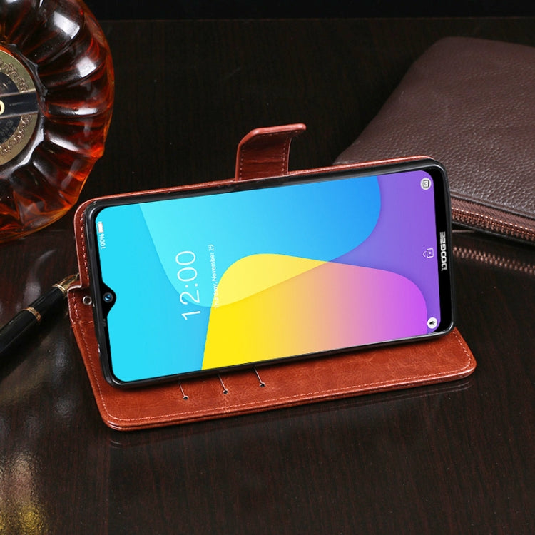 For Doogee X90 idewei Crazy Horse Texture Horizontal Flip Leather Case with Holder & Card Slots & Wallet(Yellow) - More Brand by idewei | Online Shopping South Africa | PMC TechLife | Buy Now Pay Later Mobicred