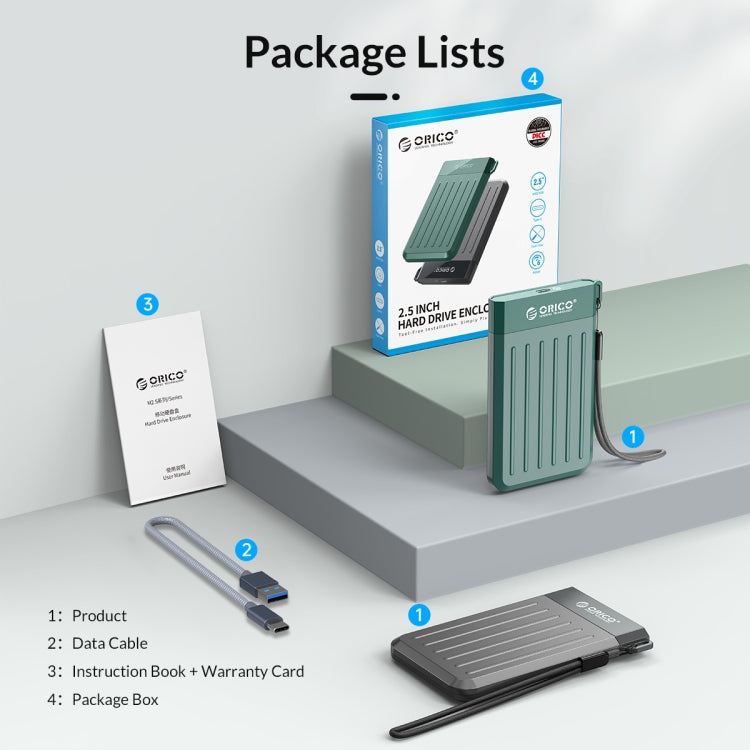 ORICO M25U3-GY 2.5 inch USB 3.0 Micro-B Hard Drive Enclosure(Grey) - free shipping - PMC Jewellery - Order now!