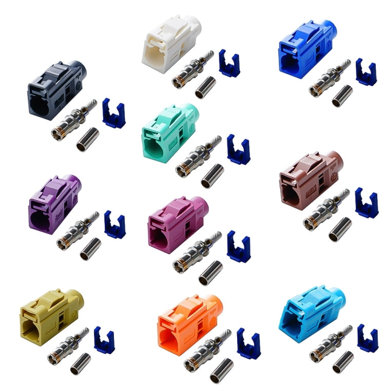 For RG174 Cable Fakra Radio Crimp Female Jack / Plug Connector with Phantom RF Coaxial(Fakra H) - GPS Accessories by PMC TechLife | Online Shopping South Africa | PMC TechLife | Buy Now Pay Later Mobicred