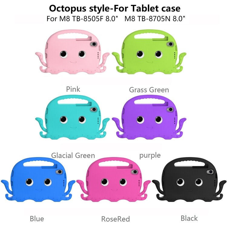 For Lenovo Tab M8 TB 8505F / 8705N Octopus Style EVA + PC Tablet Case with Strap(Black) - Lenovo by PMC TechLife | Online Shopping South Africa | PMC TechLife | Buy Now Pay Later Mobicred