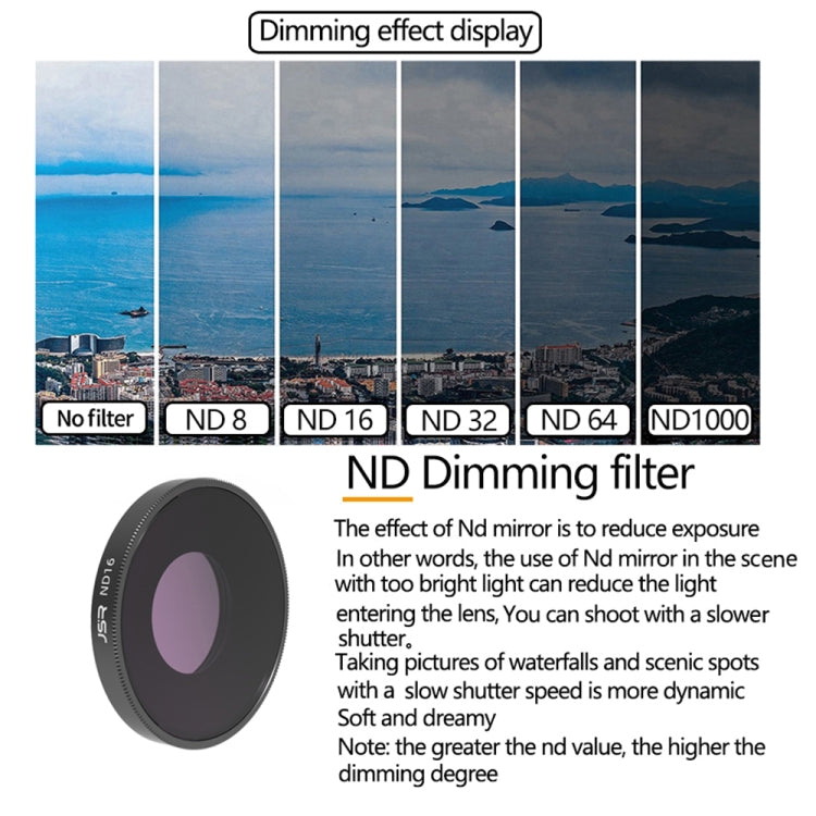 JSR LS ND8 Lens Filter For DJI Osmo Action 3 - Lens Filter by PMC TechLife | Online Shopping South Africa | PMC TechLife | Buy Now Pay Later Mobicred