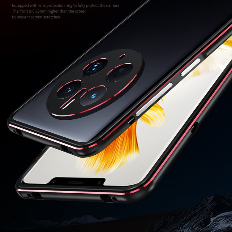 For Huawei Mate 50 Pro LK Aurora Metal Phone Frame with Lens Cover(Black Silver) - Huawei Cases by PMC TechLife | Online Shopping South Africa | PMC TechLife | Buy Now Pay Later Mobicred