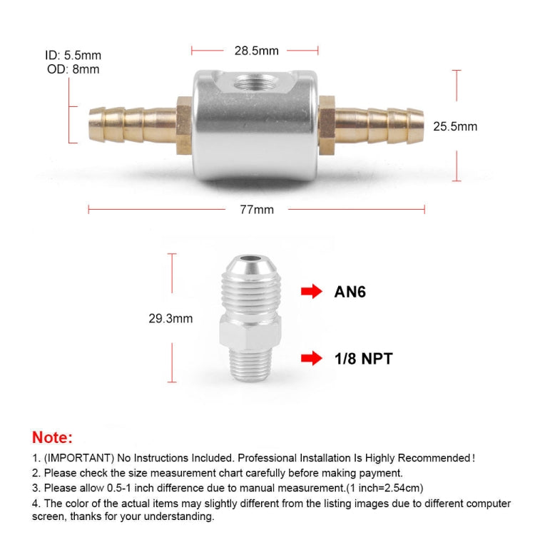 Universal Car 1/8 NPT 0-160 psi Fuel Pressure Gauge with Adaptor - Car Modification by PMC TechLife | Online Shopping South Africa | PMC TechLife