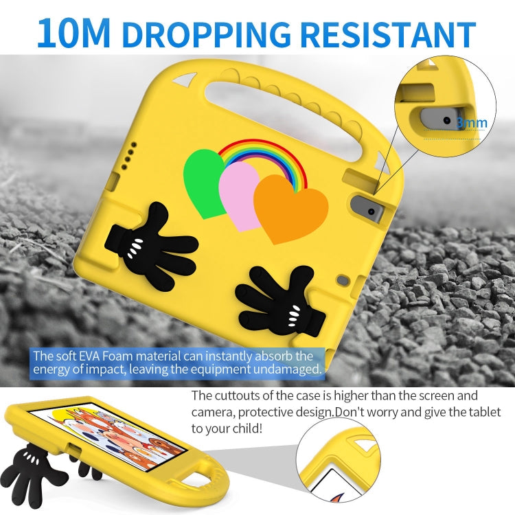 For Lenovo Tab M10 HD TB-X505F/N 10.1 inch Love Small Palm Holder EVA Tablet Case(Yellow) - Lenovo by PMC TechLife | Online Shopping South Africa | PMC TechLife | Buy Now Pay Later Mobicred