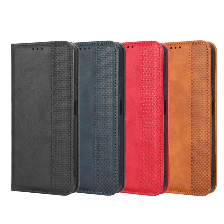 For Blackview BV7100 Magnetic Buckle Retro Texture Leather Phone Case(Brown) - More Brand by PMC TechLife | Online Shopping South Africa | PMC TechLife