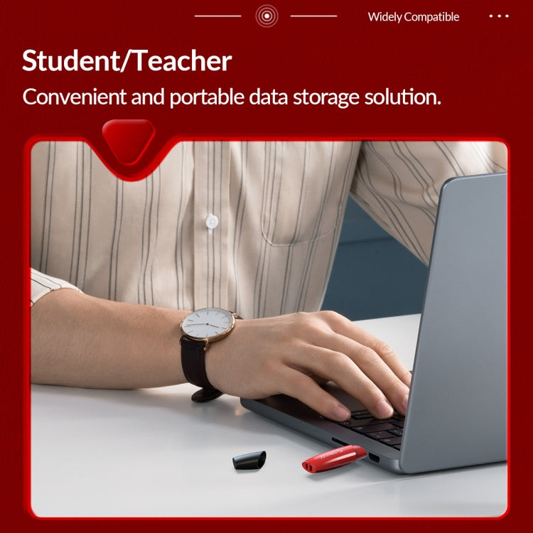 ORCIO USB3.0 U Disk Drive, Read: 100MB/s, Write: 15MB/s, Memory:64GB, Port:USB-A(Red) - free shipping - PMC Jewellery - Order now!