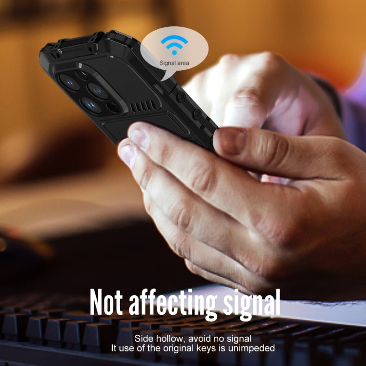 For iPhone 14 Plus R-JUST Life Waterproof Dustproof Shockproof Phone Case(Black) - iPhone 14 Plus Cases by R-JUST | Online Shopping South Africa | PMC TechLife | Buy Now Pay Later Mobicred