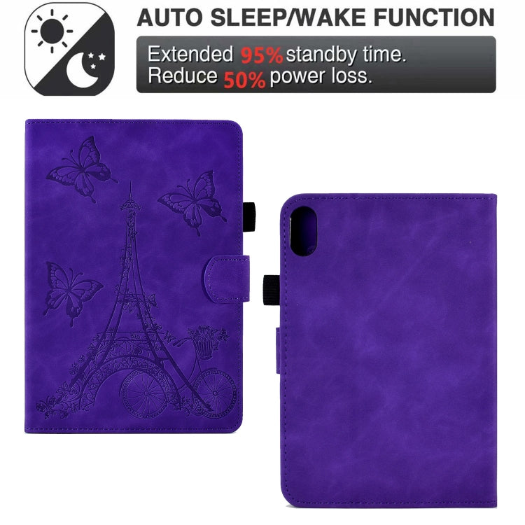 For Lenovo Tab P11 Tower Embossed Leather Smart Tablet Case(Purple) - Lenovo by PMC TechLife | Online Shopping South Africa | PMC TechLife | Buy Now Pay Later Mobicred