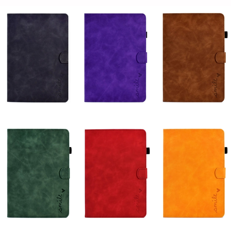 For Amazon Kindle Youth Version 2022 Embossed Smile Flip Tablet Leather Smart Case(Brown) - Amazon by PMC TechLife | Online Shopping South Africa | PMC TechLife | Buy Now Pay Later Mobicred