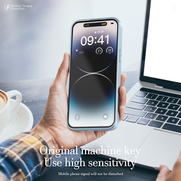For iPhone 14 Plus R-JUST Square Round Mirror PC+TPU Phone Case(Green) - iPhone 14 Plus Cases by R-JUST | Online Shopping South Africa | PMC TechLife
